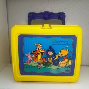 Disney Winnie the Pooh Yellow Plastic Lunchbox
